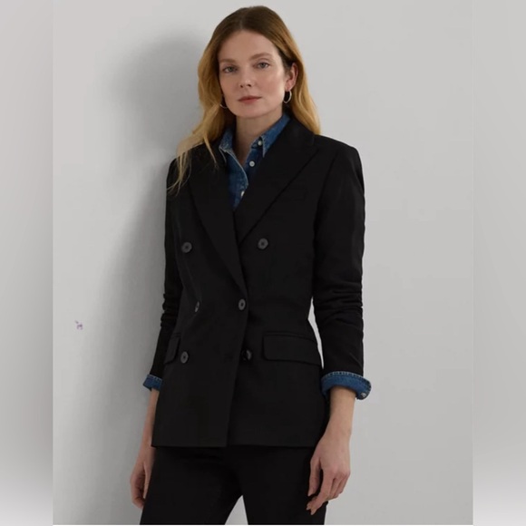 Ralph Lauren Double RL Jackets & Blazers - Vintage RRL Ralph Lauren 100% Wool Double Breasted Classic Navy Blue Blazer 10